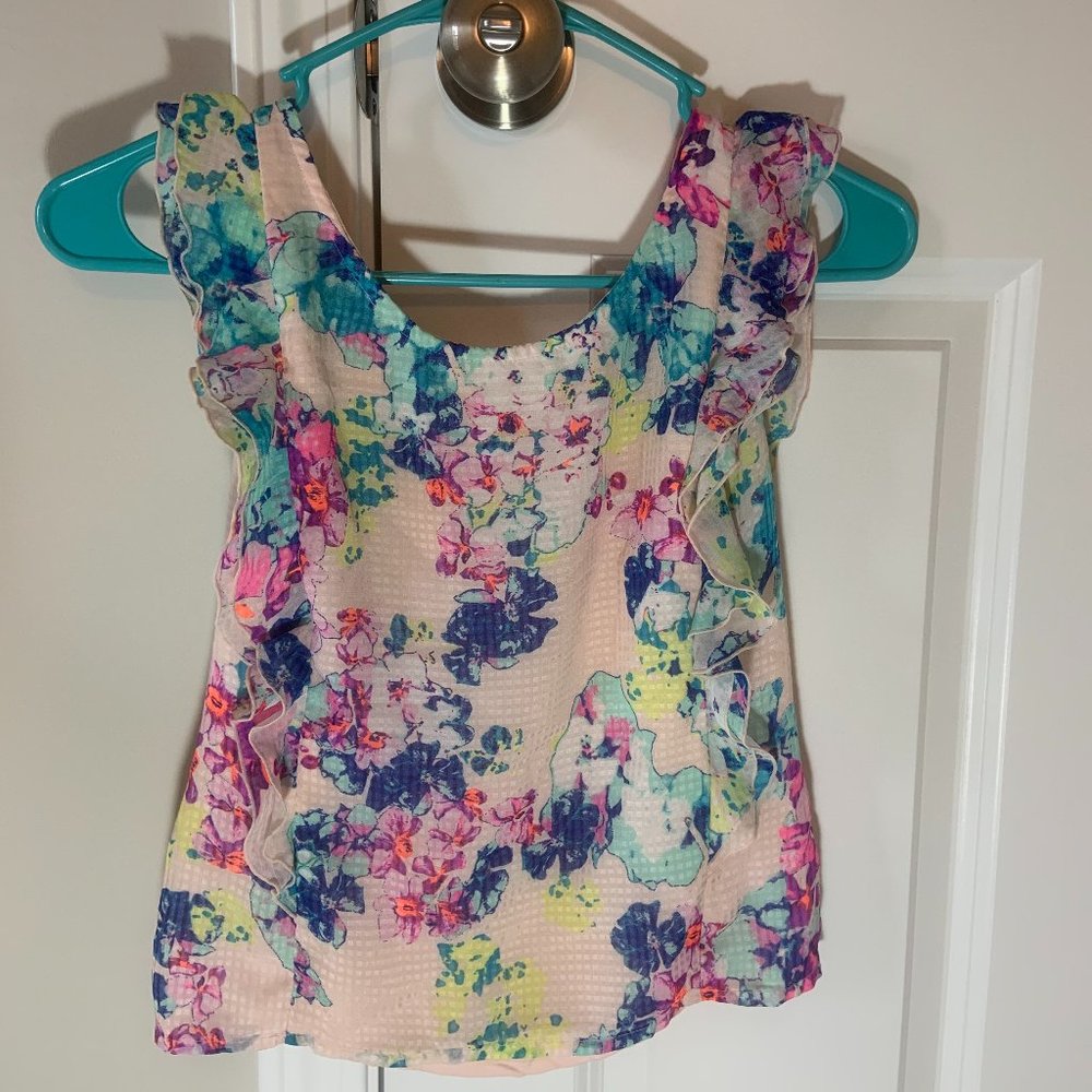 Pink Floral Tank top Blouse